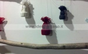 addobbi natalizi fai da te cappellini di lana