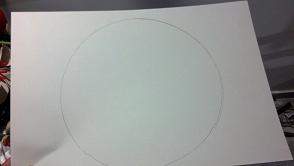 disegnare un cerchio su un cartone