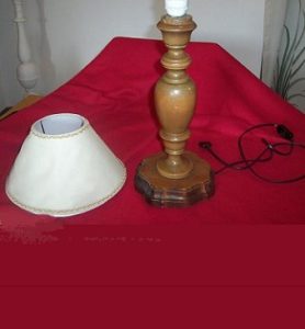 lampada di legno da verniciare